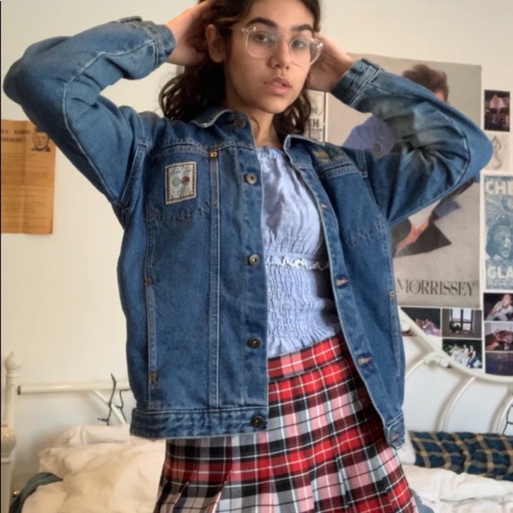 Vintage Embroidered Denim Jean Jacket